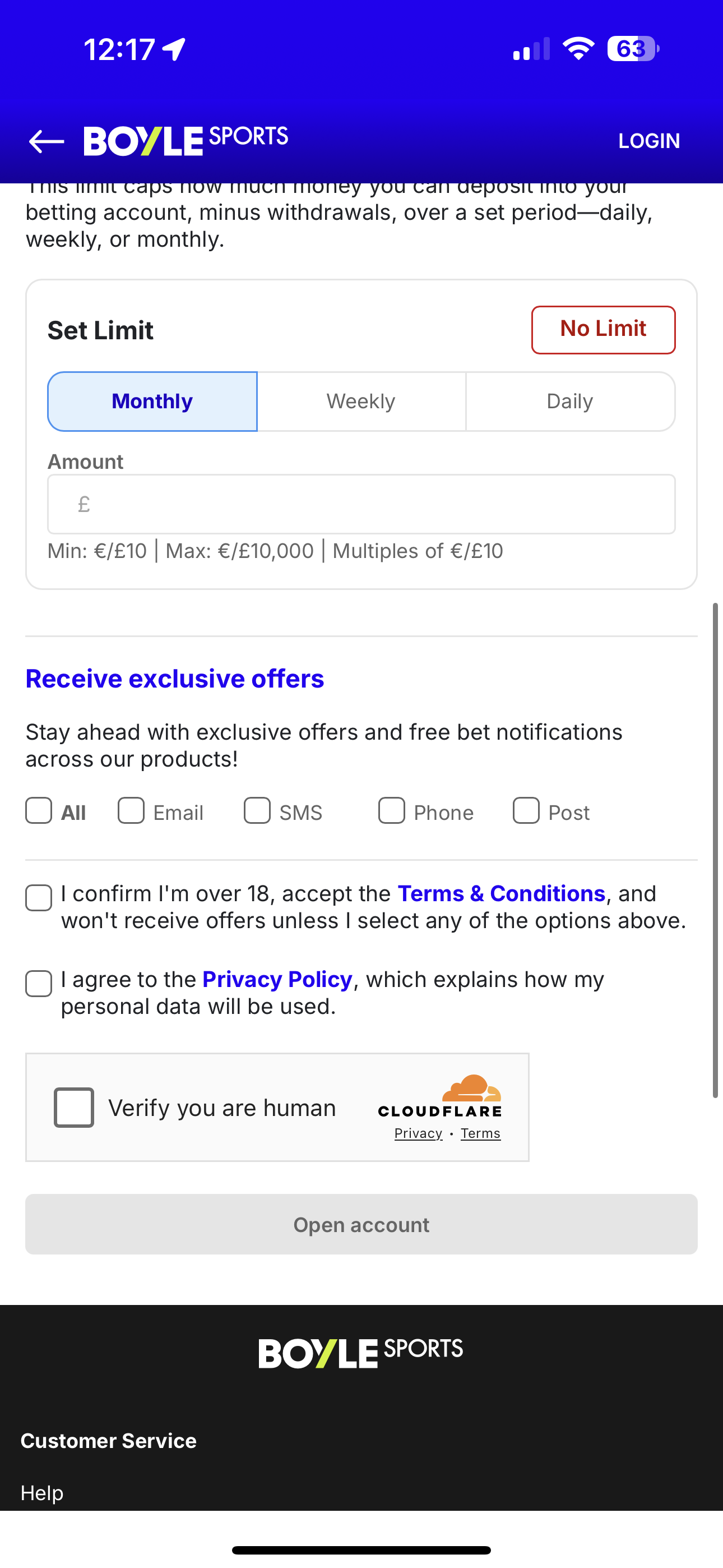 BoyleSports Sign Up 3 New