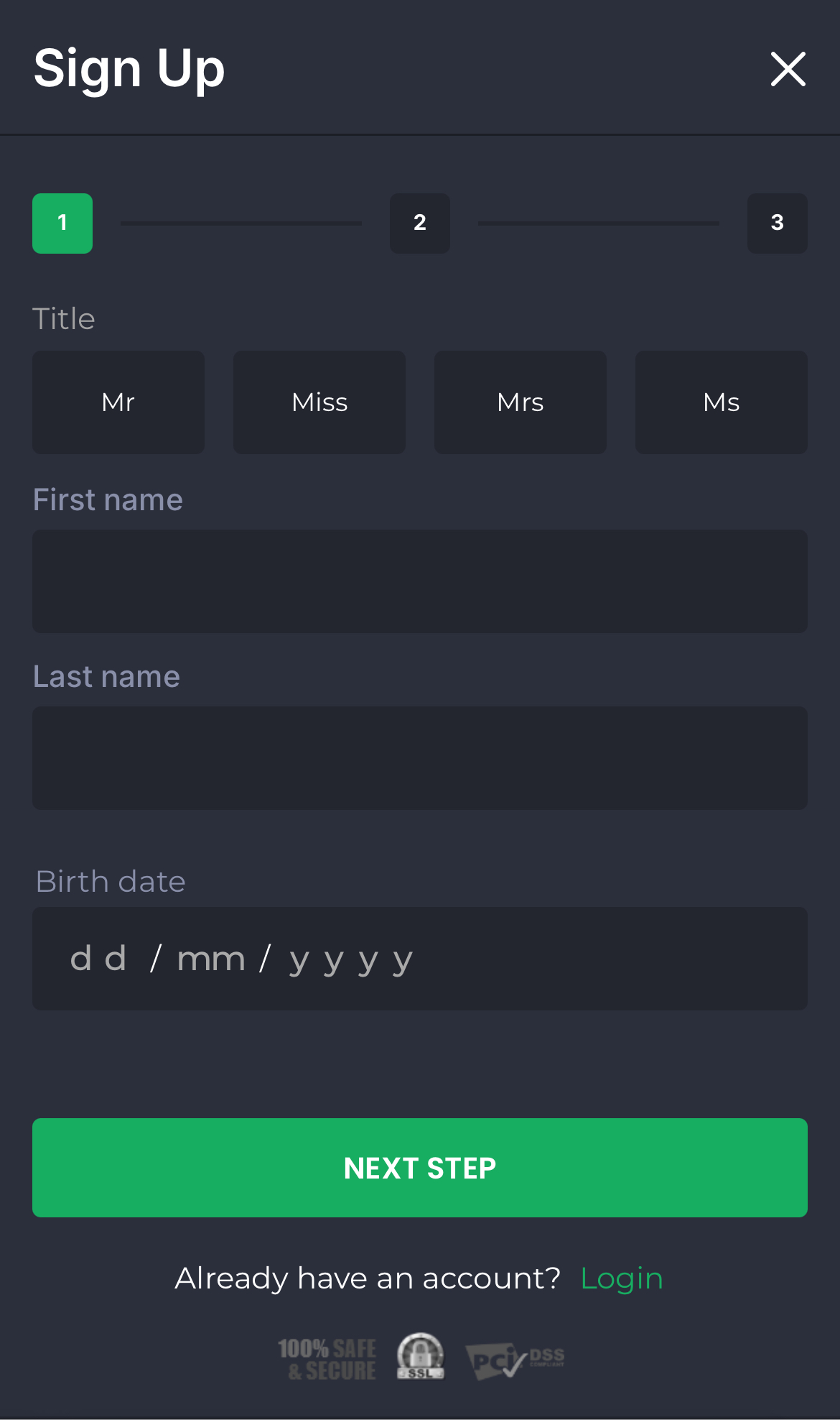 Promo Code - Sign up