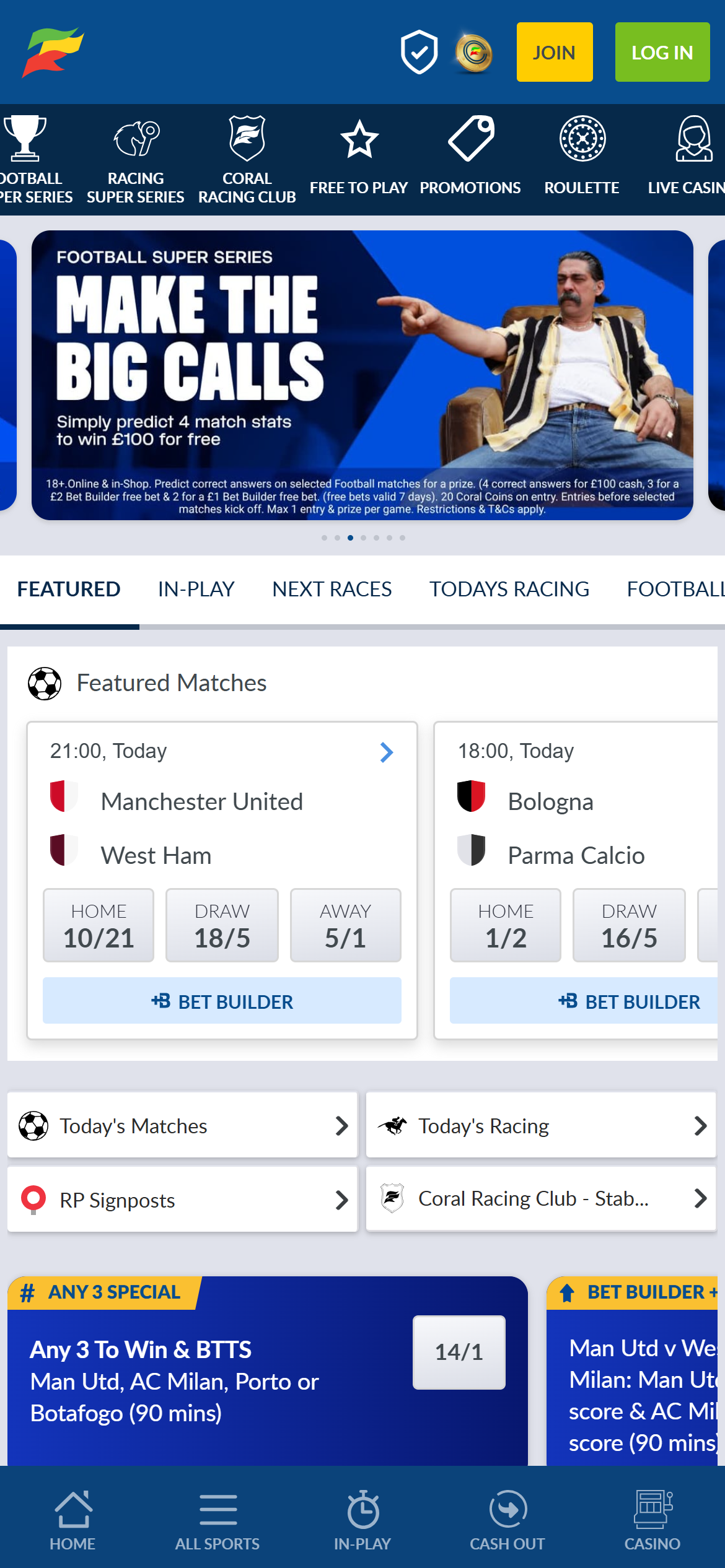 Coral football super series home