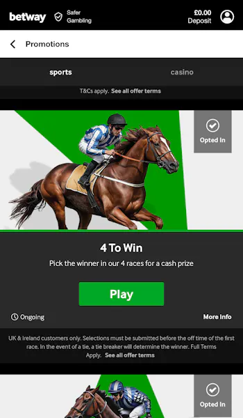Betway promotions 4 to win