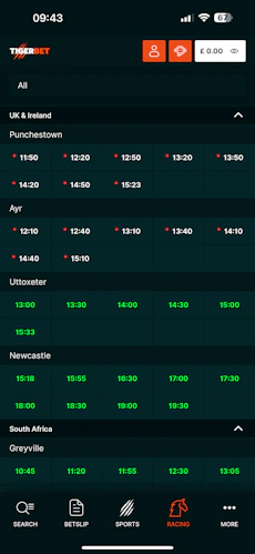 TigerBet Horse Racing