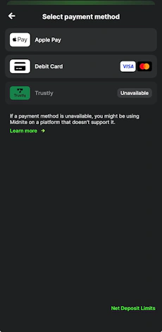 midnite payment options