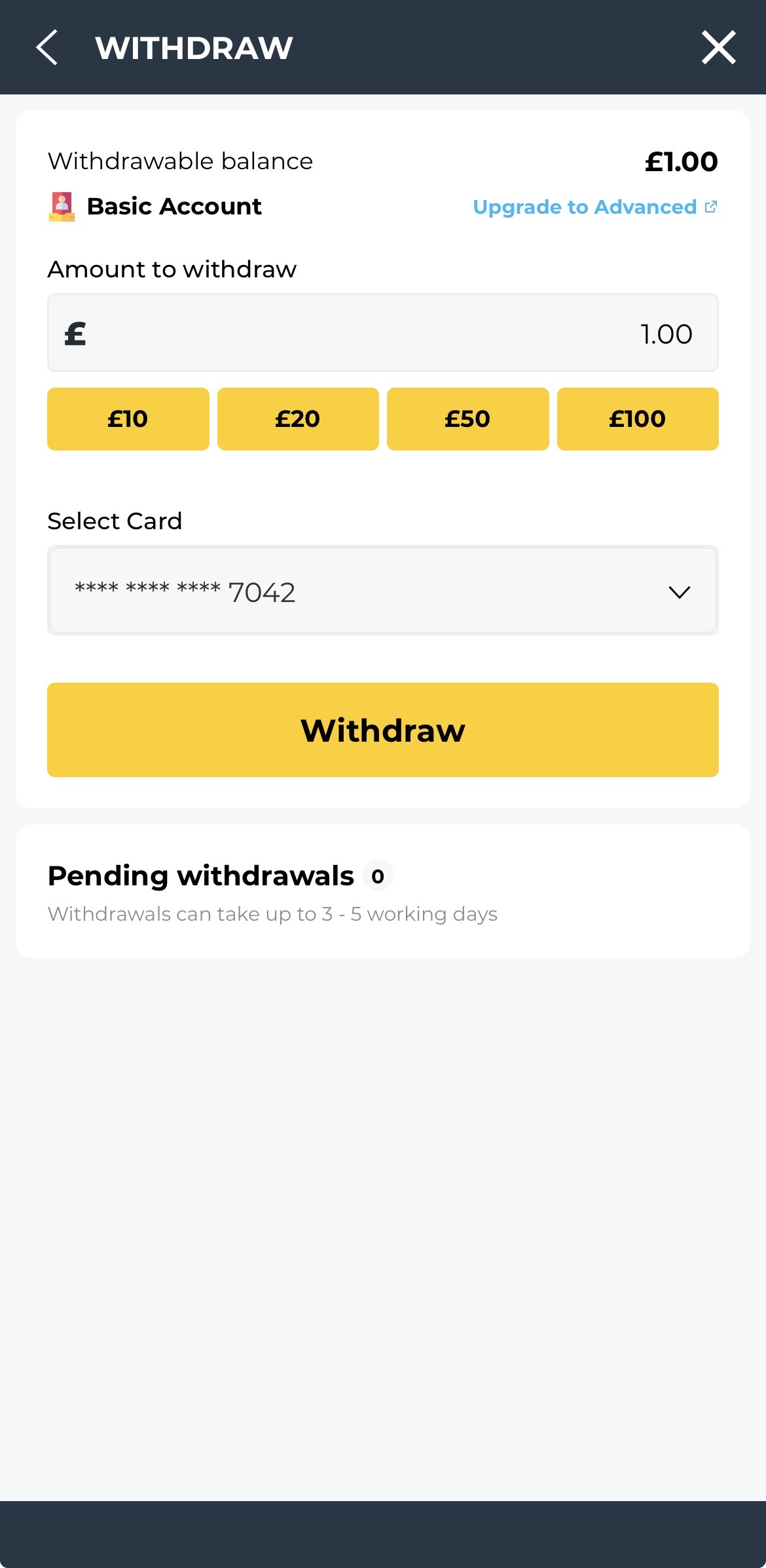 Betwright withdrawal