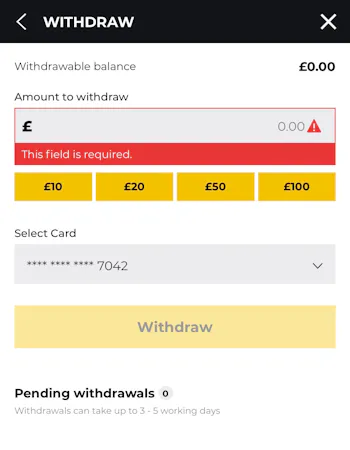App - Pricedup - Withdrawal
