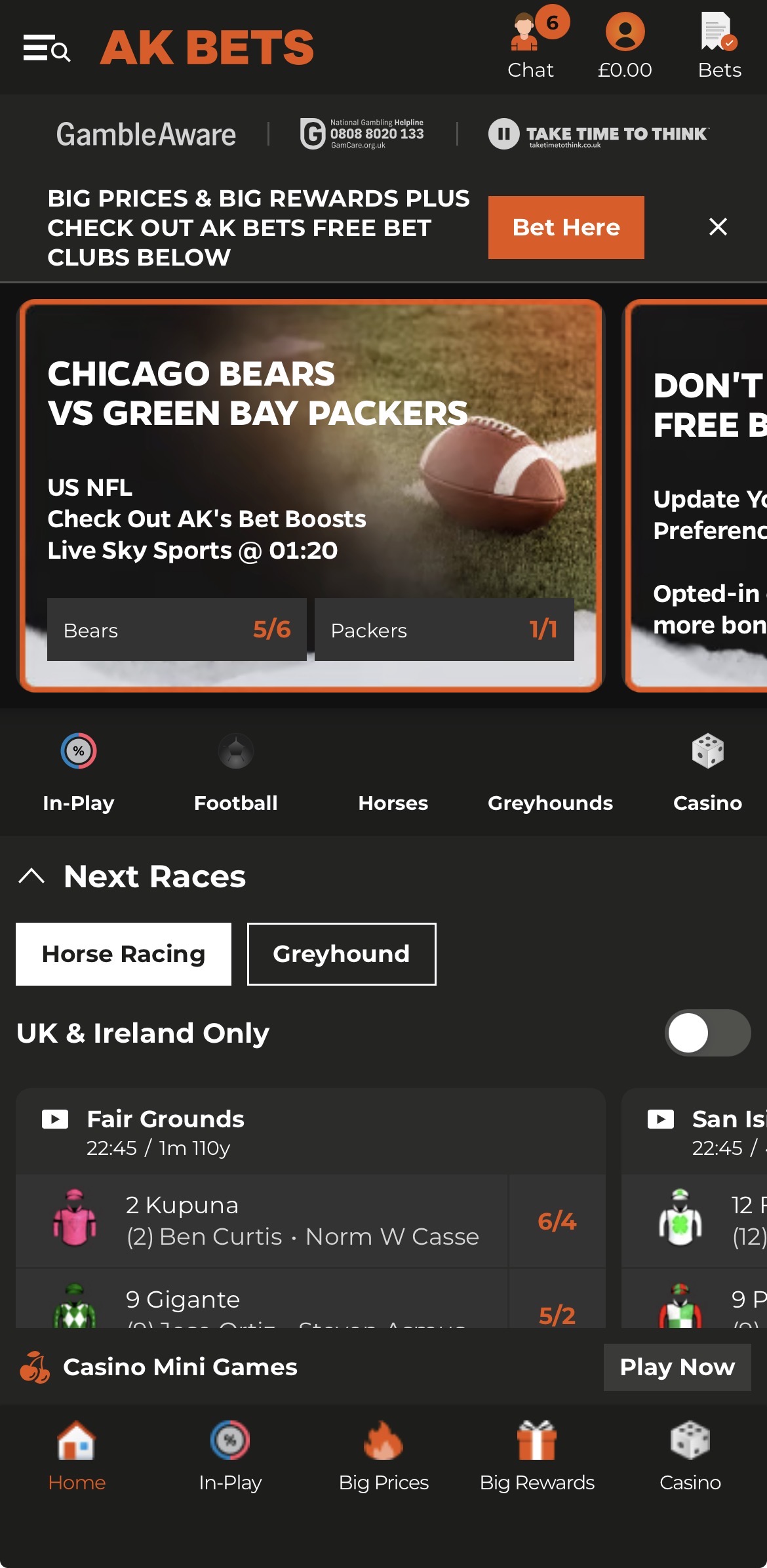 AK Bets App Deposit 1