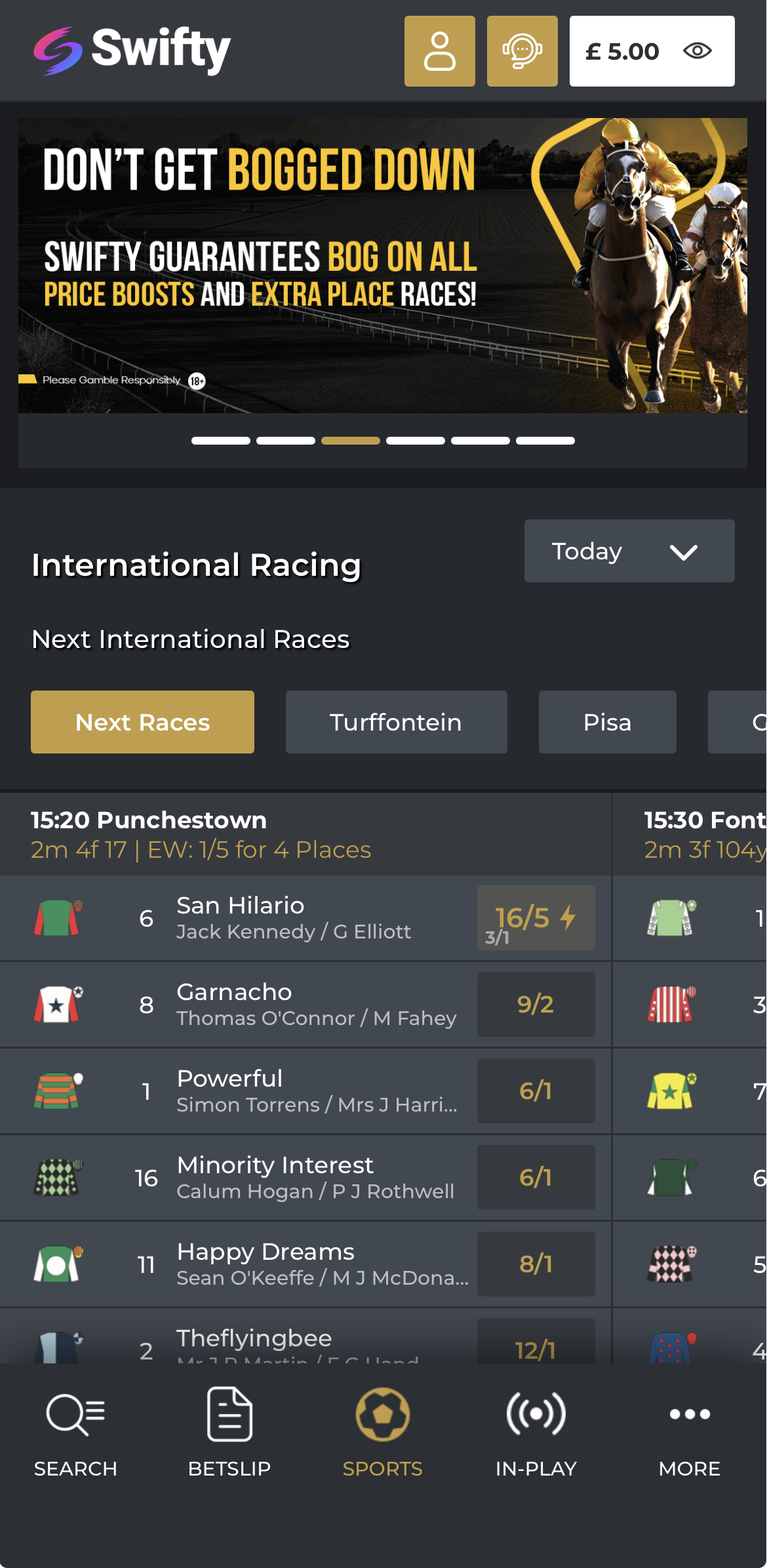 Swifty Sports App - Withdraw 1