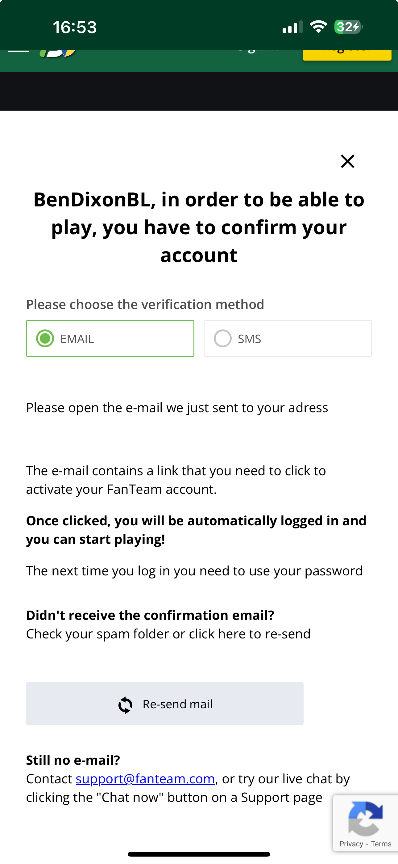 FanTeam Register Sign-Up 3