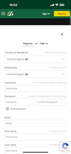 FanTeam Register Sign-Up 1