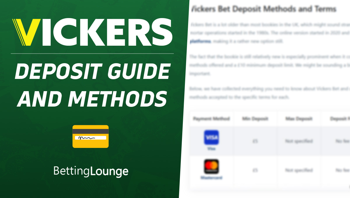 Vickers Bet deposit guide