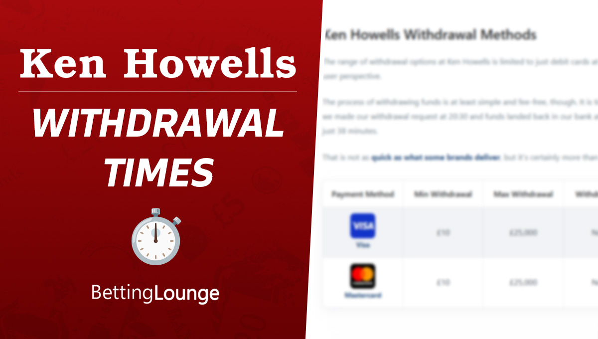 Ken Howells withdrawal time