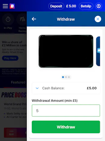 Betfred Withdraw 2