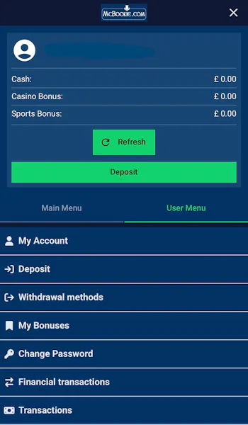 McBookie User Profile