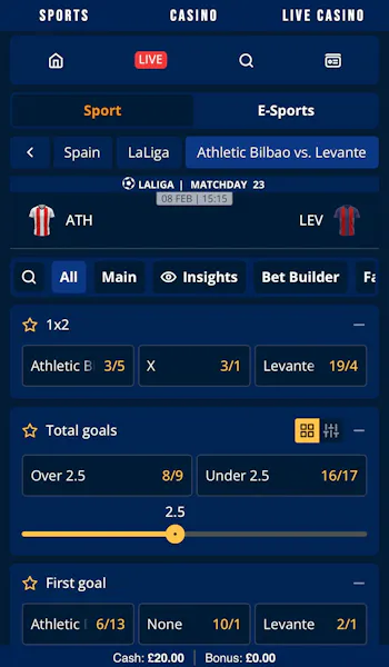 Dream Vegas App Sports 3