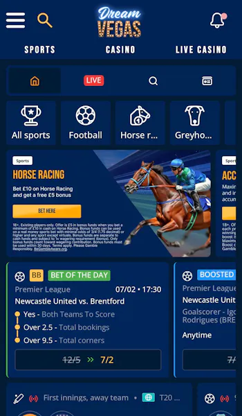 Dream Vegas App Sports 1