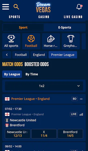 Dream Vegas App Sports 2