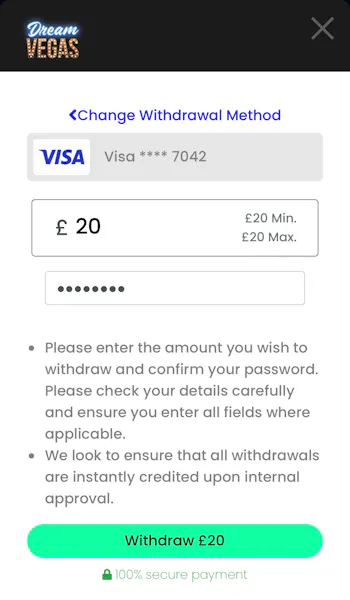 Dream Vegas App Withdraw 4