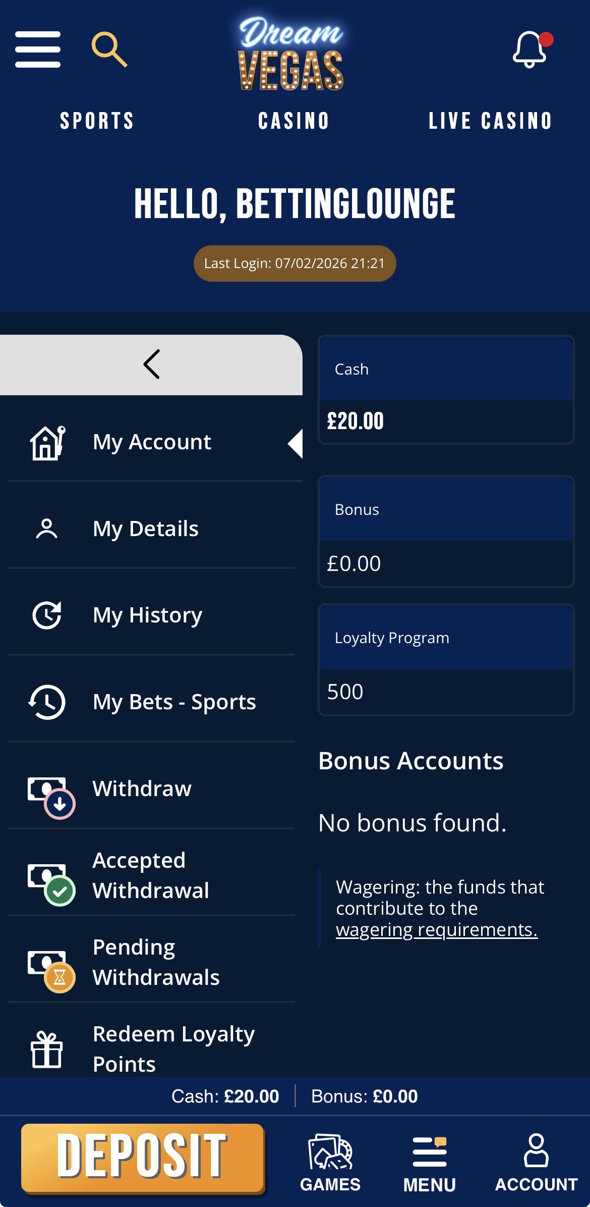Dream Vegas App Withdraw 2