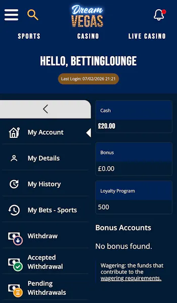 Dream Vegas App Withdraw 2