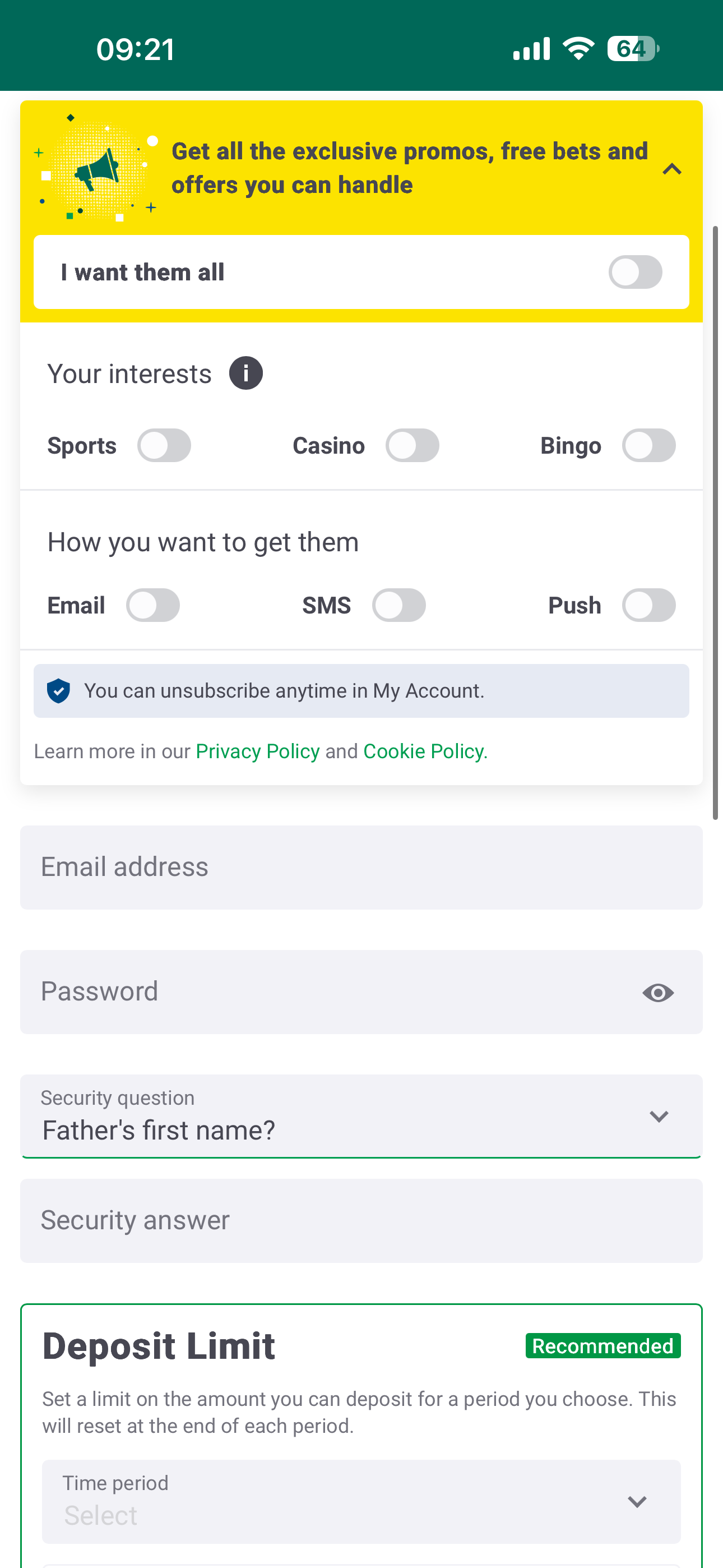 Paddy Power Sign Up 3
