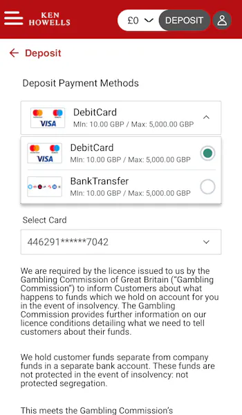 Ken Howells deposit cashier