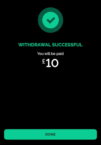 SBK withdrawal successful