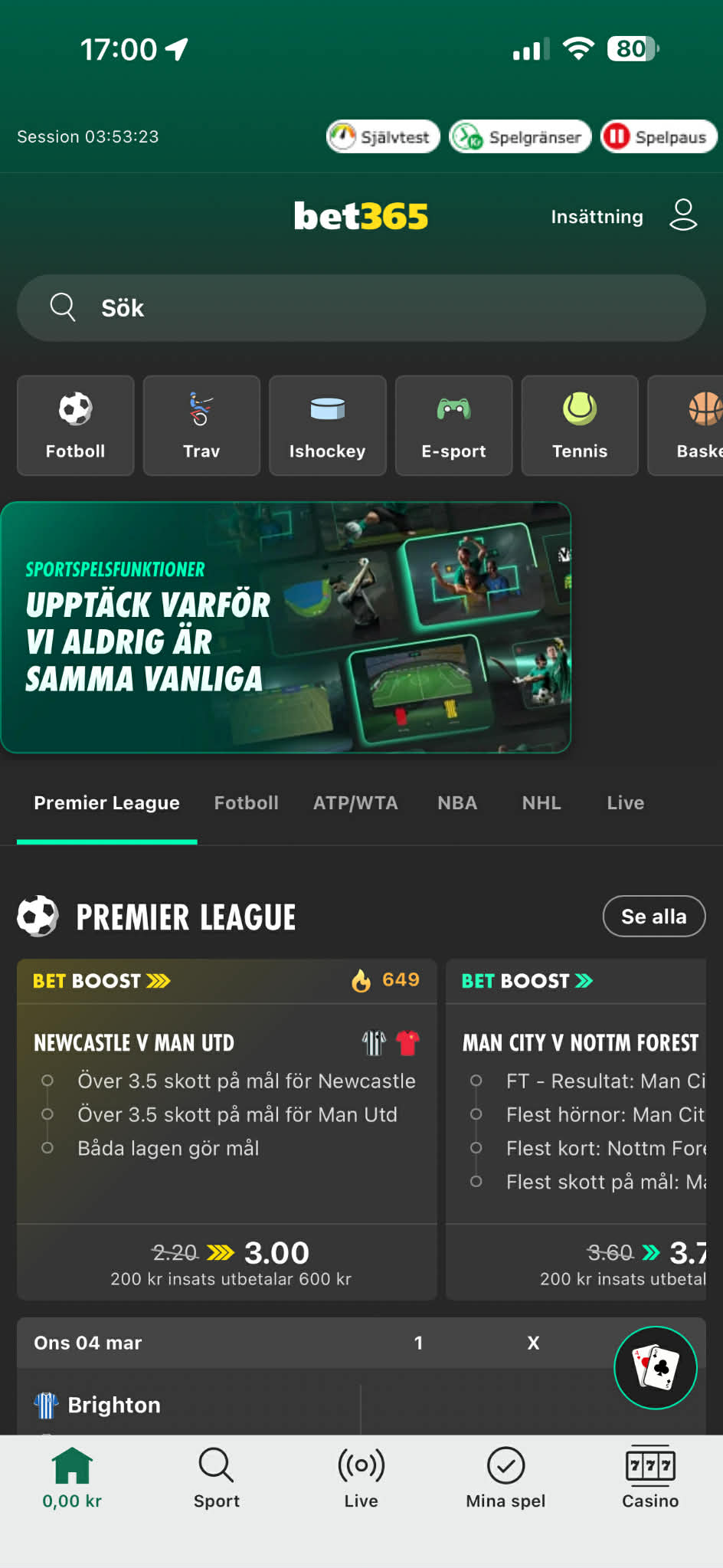 Insättning - Bet365 (1)