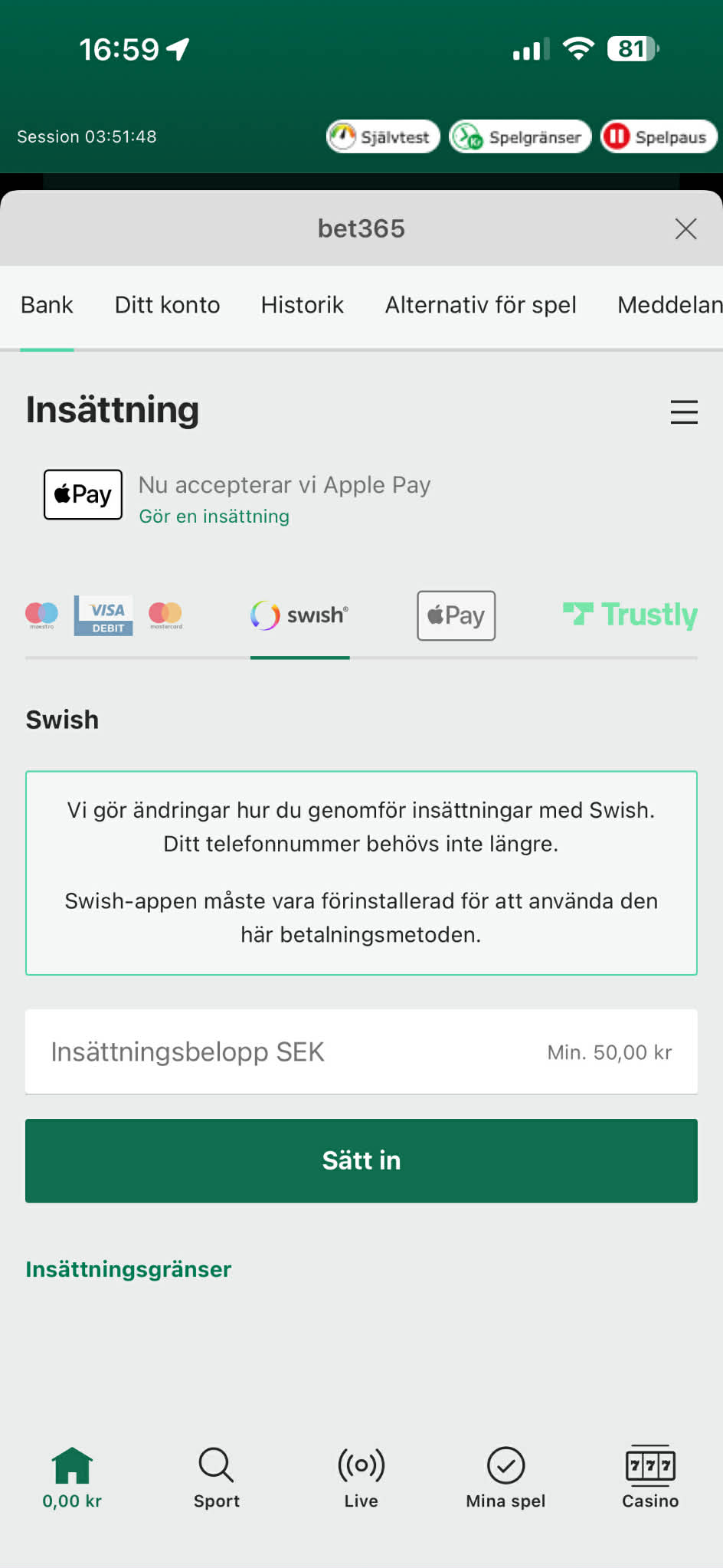 Insättning - Bet365 (2)