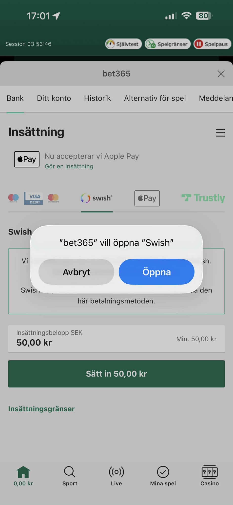 Insättning - Bet365 (3)