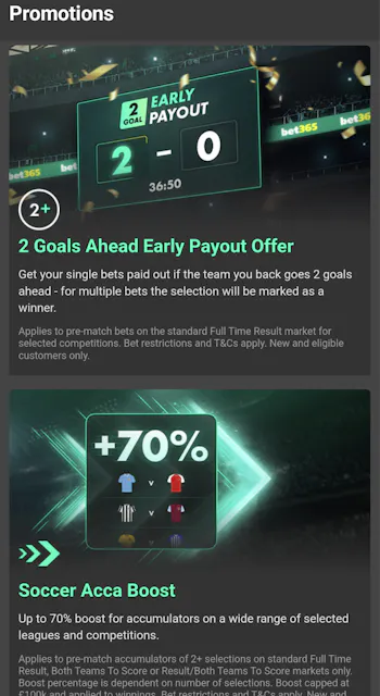 bet365 app promotions