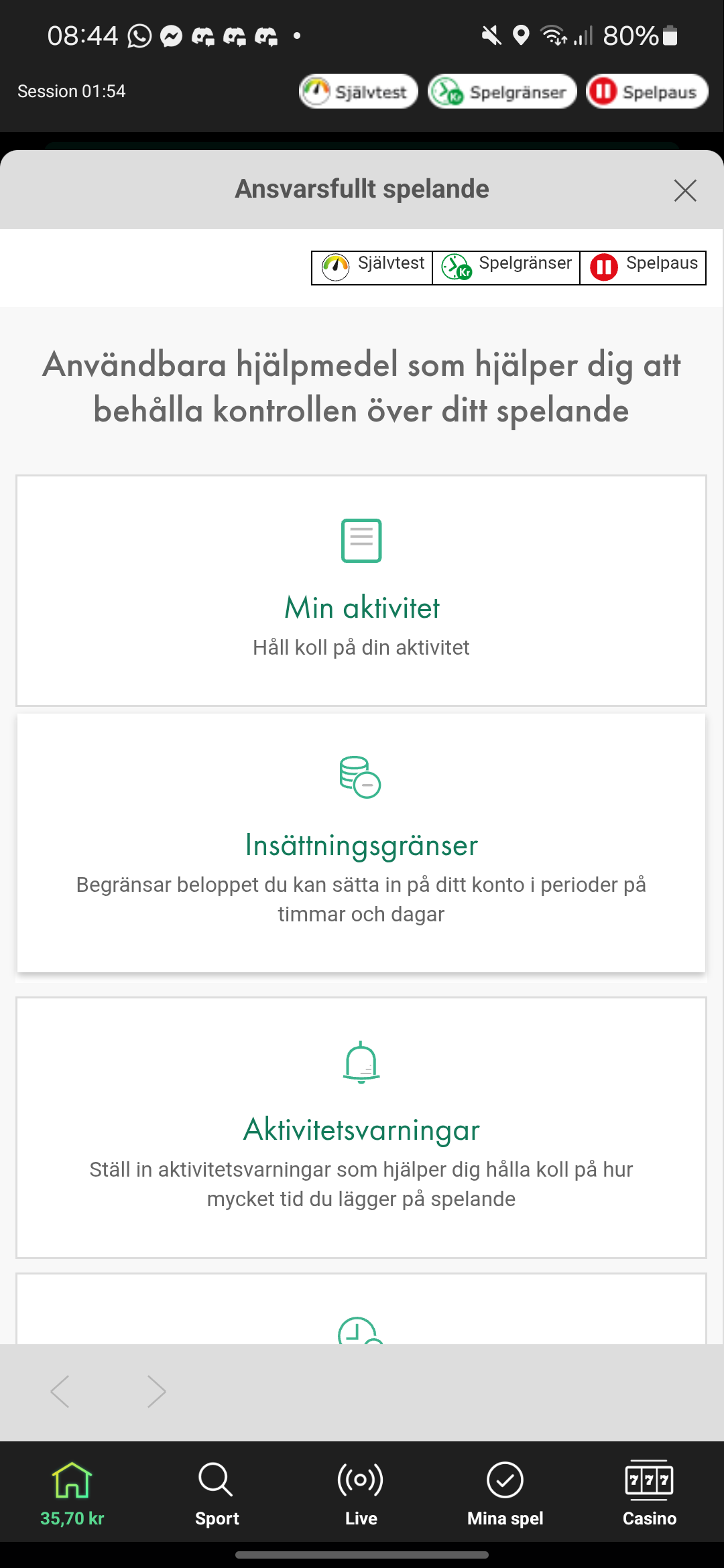Bet365 ansvarsfullt spelande