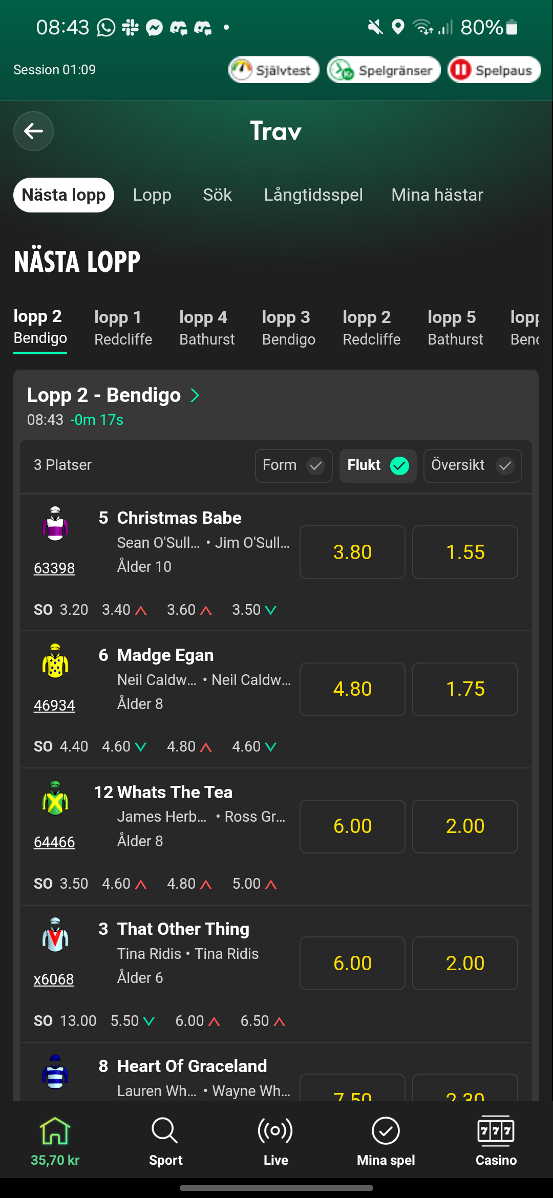 Bet365 travutbud