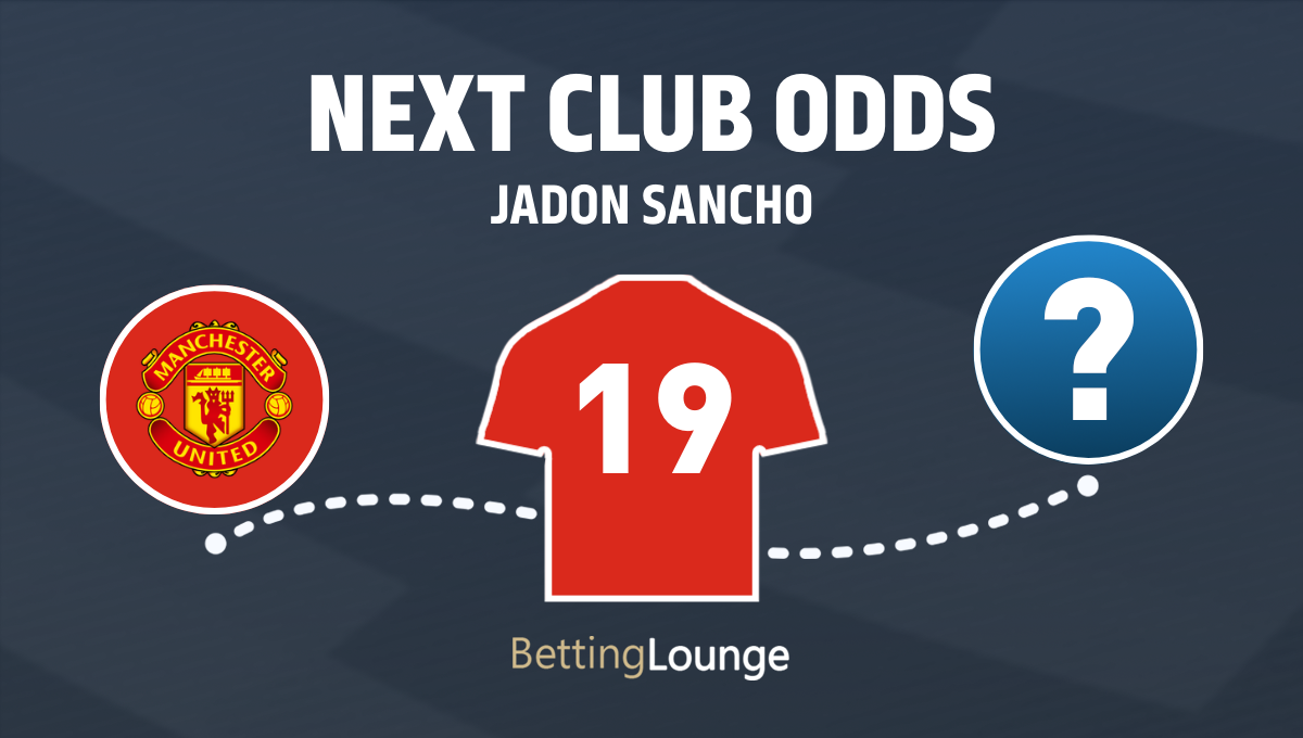 Jadon Sancho next club odds after Man United