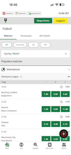 Fotbollsutbud - Unibet (1)
