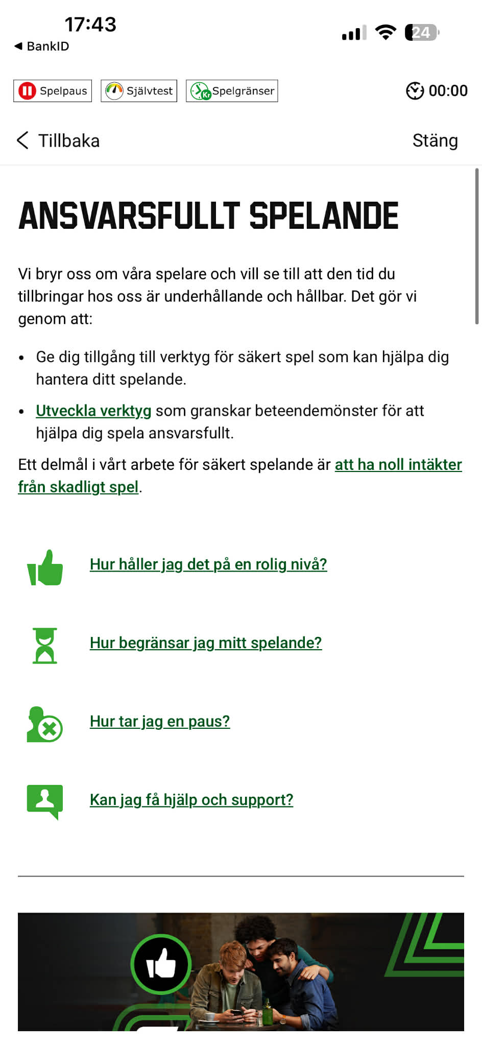 Ansvarsfullt spelande - Unibet (2)