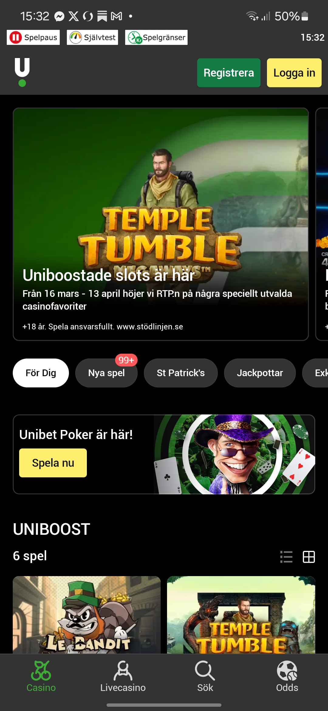 Unibet casino app