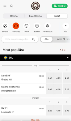 Hockeyutbud - LeoVegas 1