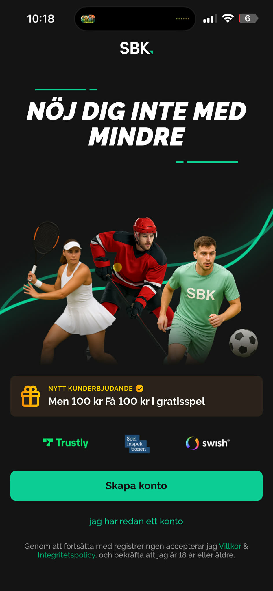 Registrering - SBK 1