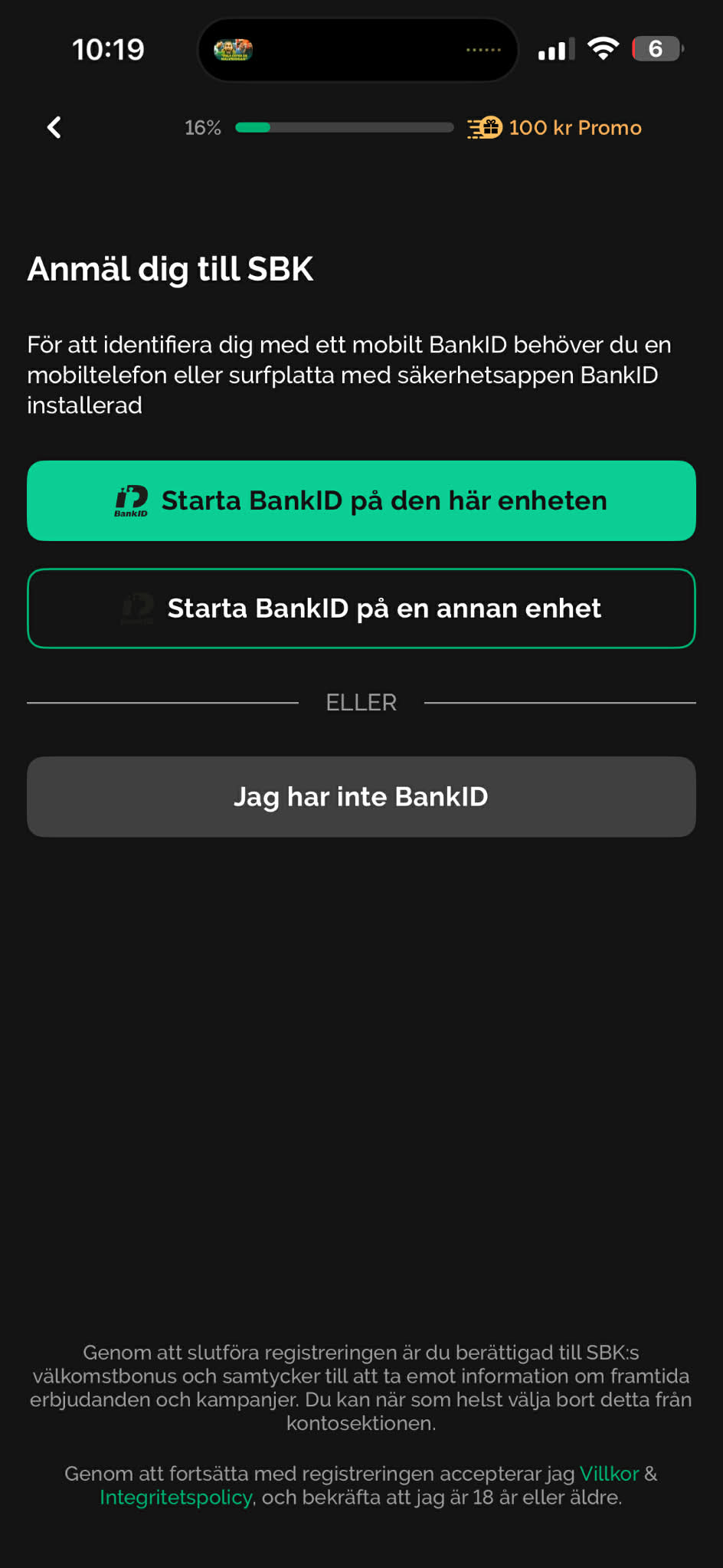 Registrering - SBK 2