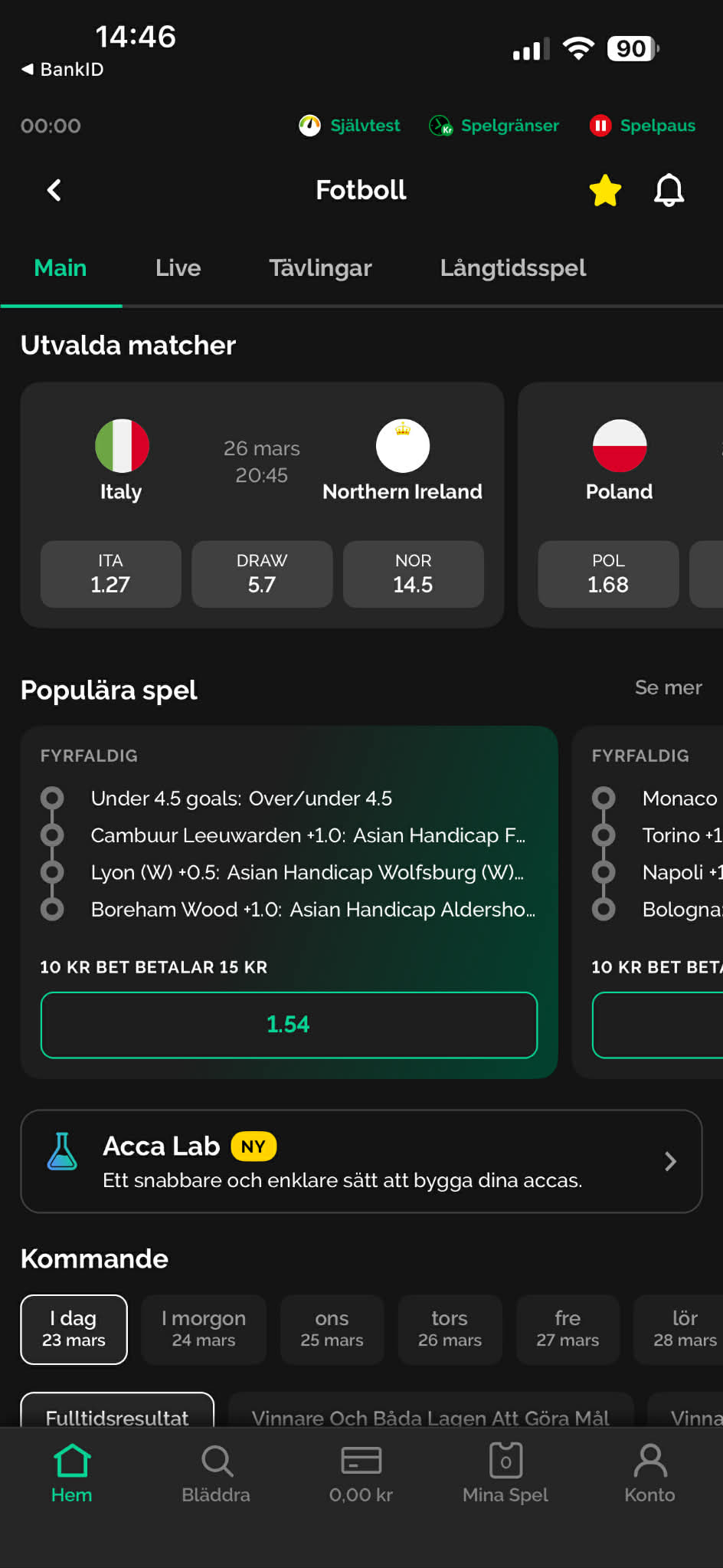 Fotbollsutbud - SBK 1