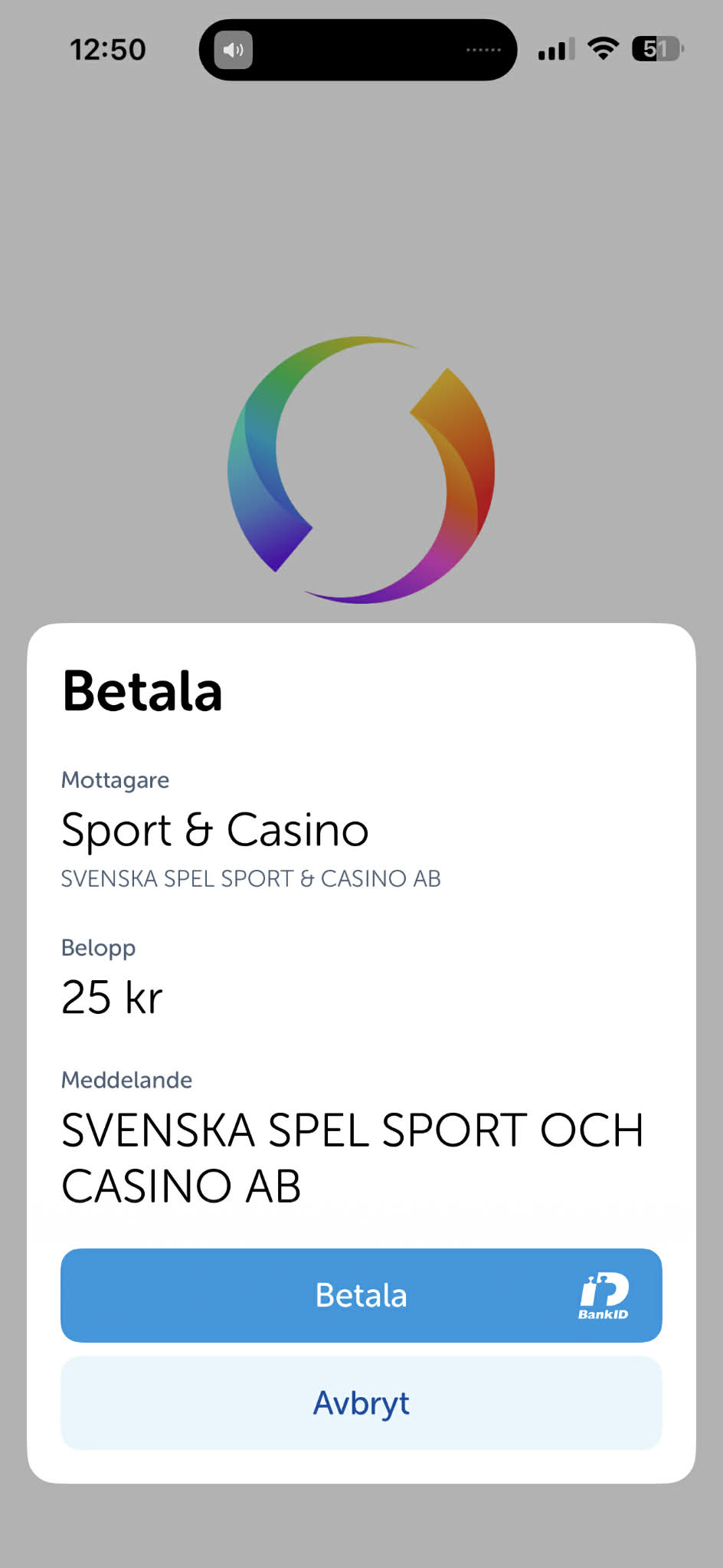 Insättning - Svenska Spel 3