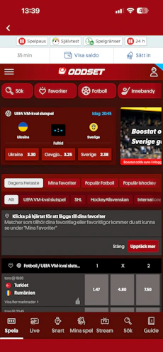 Uttag - Svenska Spel 1