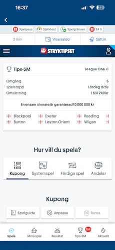 Stryktipset - Svenska Spel 1