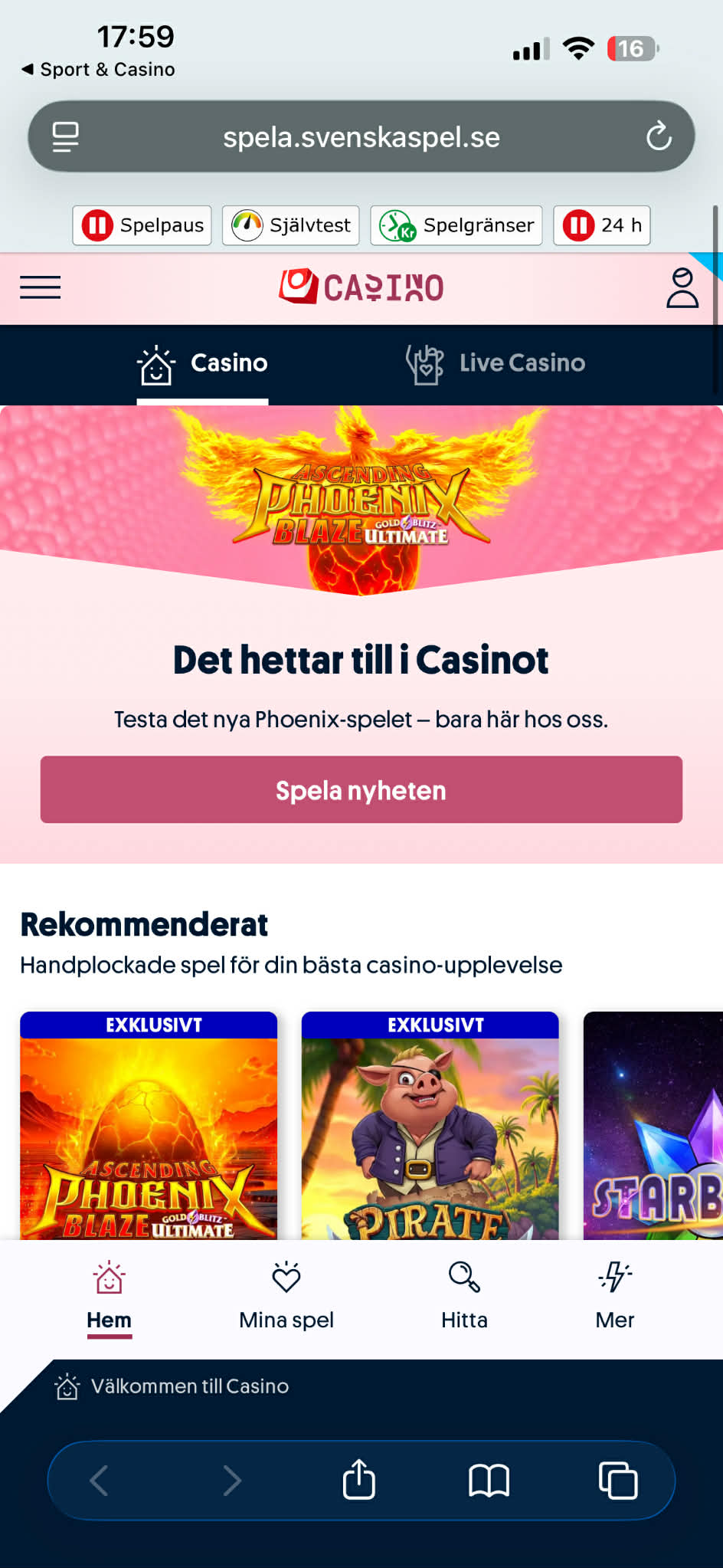 Casino - Svenska Spel 1