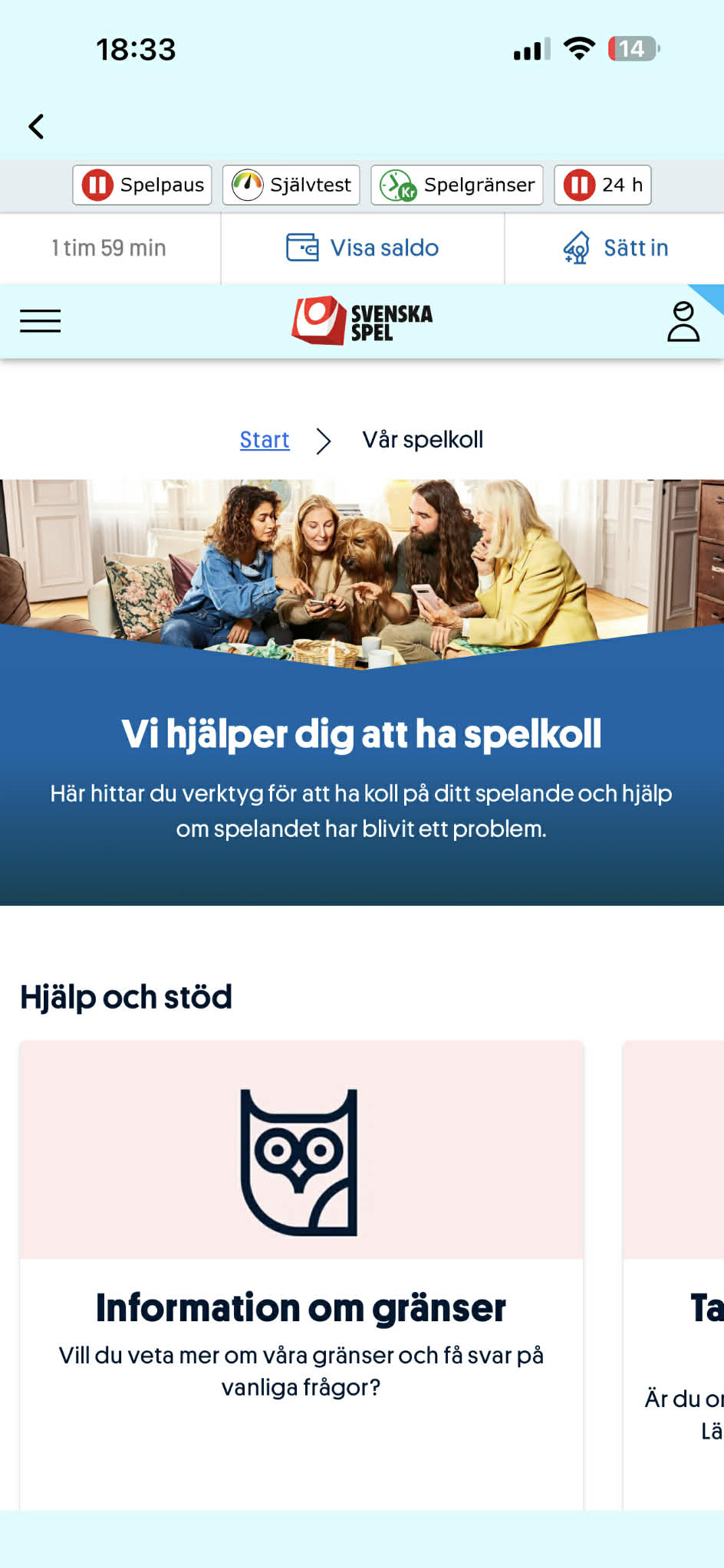 Ansvarsfullt spelande - Svenska Spel 1