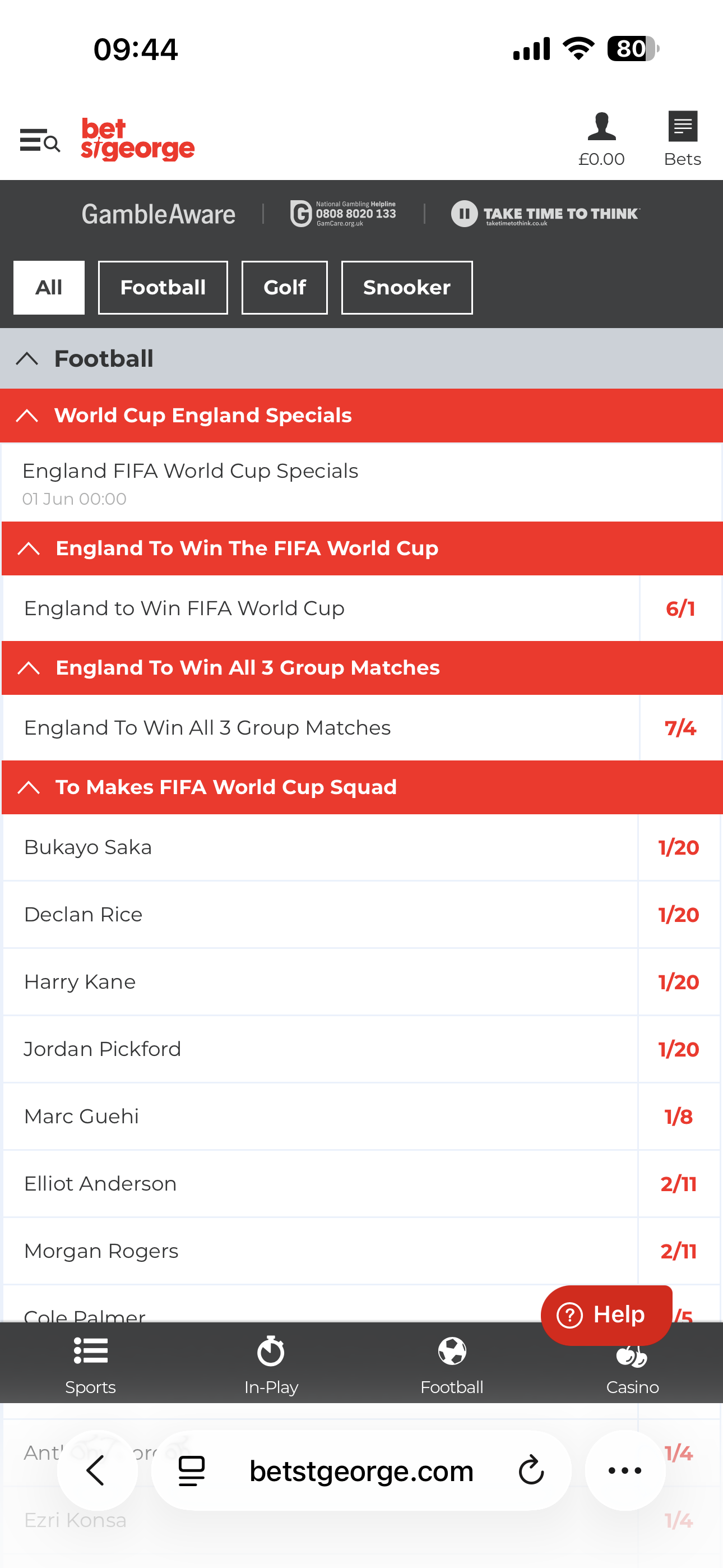 Bet St George Specials