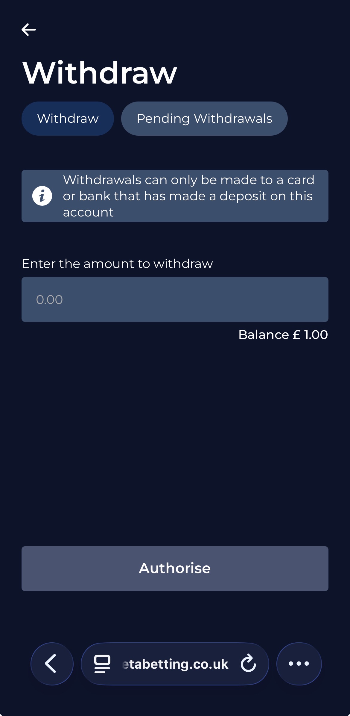 Meta Betting Withdrawal 3