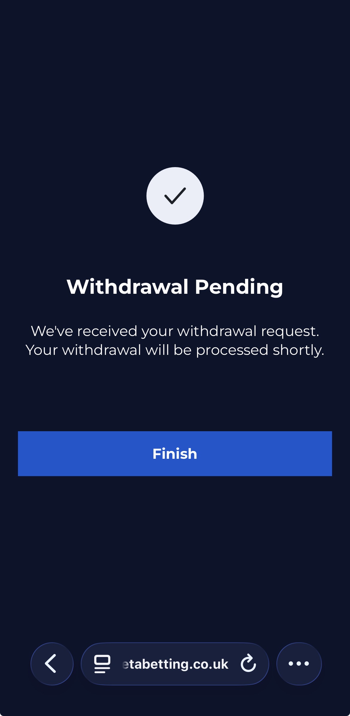 Meta Betting Withdrawal Pending