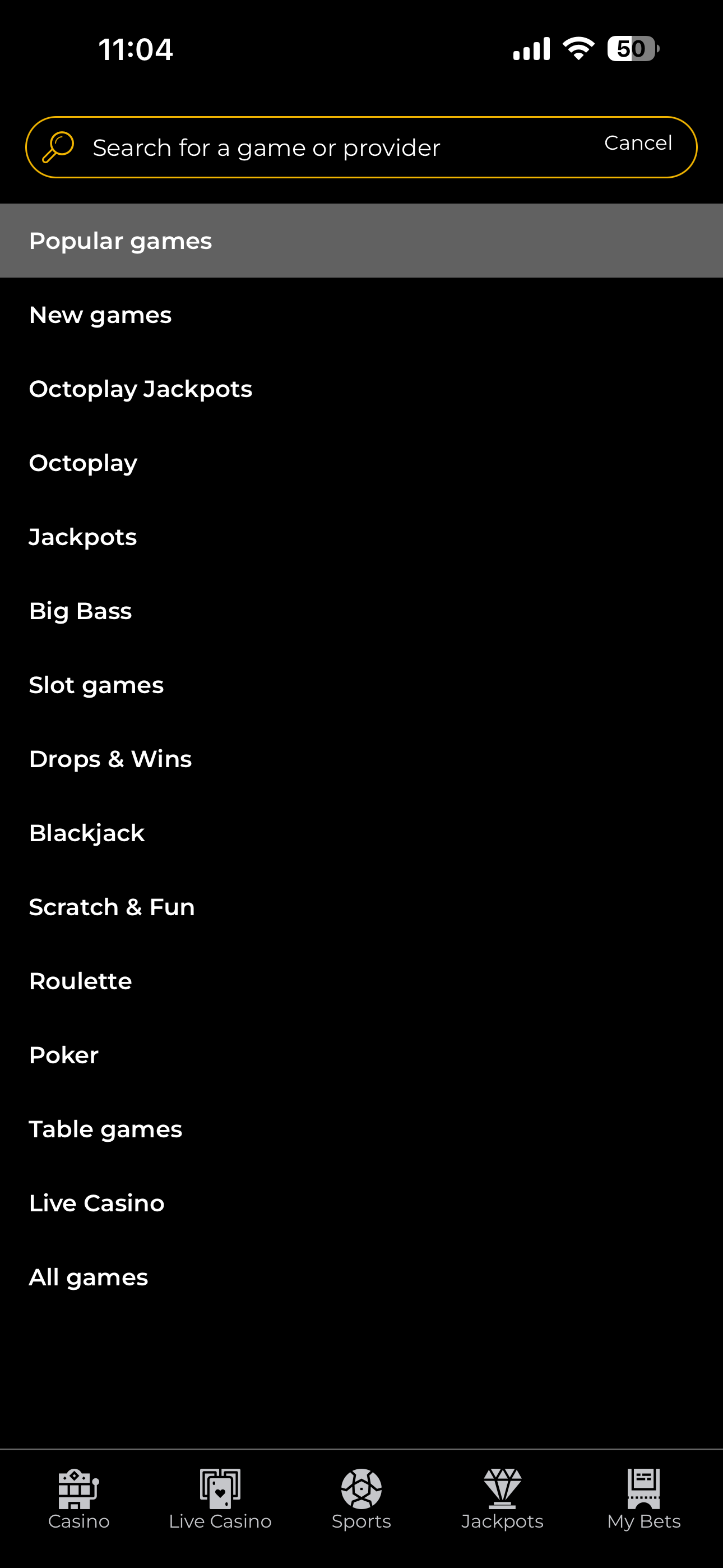 Grand Ivy Casino Search