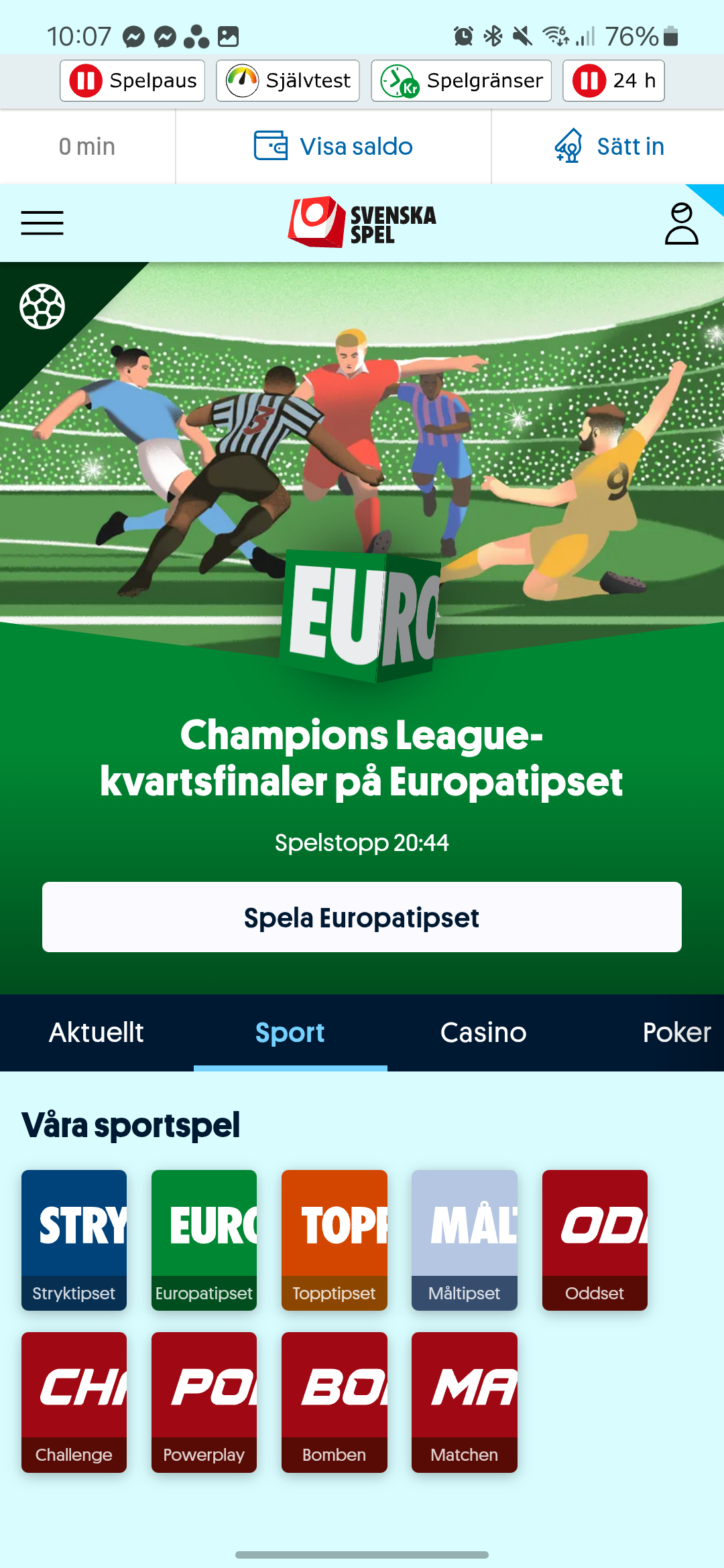 Svenska Spel hem