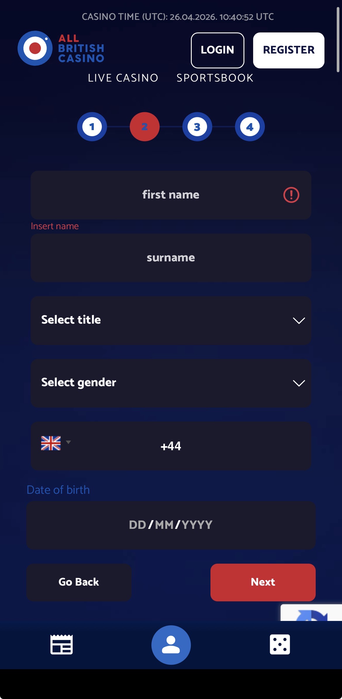 All British App - Sign Up 3